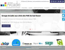 Tablet Screenshot of groupe-arcadie.com